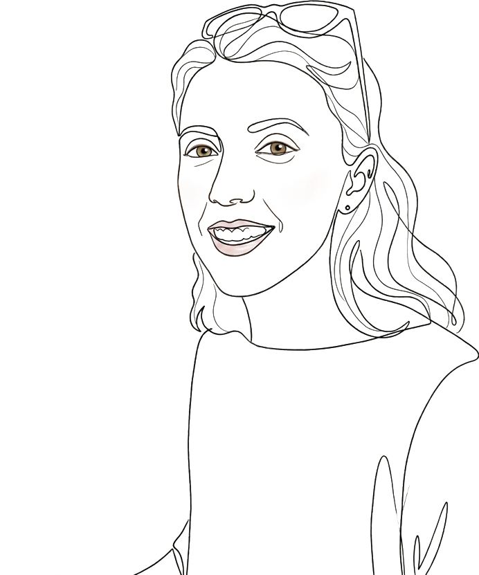 Portrait d'Adeline, dessiné au trait